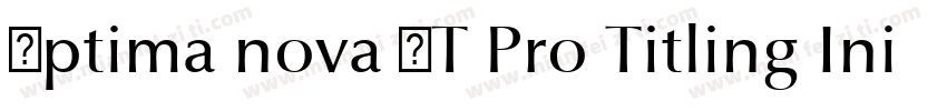 Optima nova LT Pro Titling Init字体转换